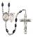 Saint Sebastian and Soccer Rosary with Black Onyx Beads