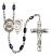 Saint Sebastian and Swimming Rosary with Black Onyx Beads