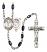 Saint Sebastian and Cheerleading Rosary with Black Onyx Beads