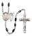 Saint Sebastian and Gymnastics Rosary with Black Onyx Beads