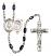 Saint Sebastian and Dance Rosary with Black Onyx Beads