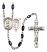 Saint Sebastian and Lacrosse Rosary with Black Onyx Beads