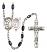 Saint Sebastian and Surfing Rosary with Black Onyx Beads