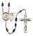 Saint Sebastian and Track & Field Rosary with Black Onyx Beads