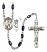 Saint Christopher and Rodeo Rosary with Black Onyx Beads