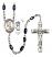 Saint Christopher and Rugby Rosary with Black Onyx Beads