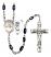 Saint Christopher and Water Polo-Men Rosary with Black Onyx Beads