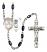 Saint CHRISTOPHER and Water Polo-Women Rosary with Black Onyx Beads