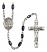 Saint Germaine Cousin Engravable Rosary with Black Onyx Beads