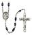 Saint Nino de Atocha Engravable Rosary with Black Onyx Beads