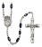 Holy Family Engravable Rosary with Black Onyx Beads