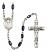 Saint Dominic Savio Engravable Rosary with Black Onyx Beads