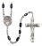 Virgen del Carmen Rosary with Black Onyx Beads