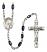 Saint Susanna Engravable Rosary with Black Onyx Beads