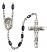 Blessed Caroline Gerhardinger Engravable Rosary with Black Onyx Beads