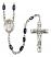 Saint Thomas A Becket Engravable Rosary with Black Onyx Beads