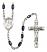 Saint Kieran Engravable Rosary with Black Onyx Beads