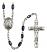 Saint Theodora Engravable Rosary with Black Onyx Beads