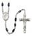 Our Lady the Undoer of Knots Engravable Rosary with Black Onyx Beads