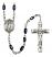 Saint Ivo of Kelmartin Engravable Rosary with Black Onyx Beads