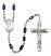 Saint Columbkille Engravable Rosary with Black Onyx Beads