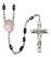 Blessed Herman the Cripple Engravable Rosary with Black Onyx Beads