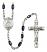 Saint Gerald Engravable Rosary with Black Onyx Beads