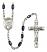 Saint Viator of Bergamo Engravable Rosary with Black Onyx Beads