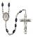 Our Lady of Rosa Mystica Engravable Rosary with Black Onyx Beads