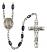 Our Lady of Kibeho Engravable Rosary with Black Onyx Beads