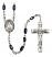 Saint Maria Bertilla Boscardin Engravable Rosary with Black Onyx Beads