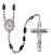 Saint Claude de la Colombiere Engravable Rosary with Black Onyx Beads