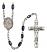 Saint Medard of Noyon Engravable Rosary with Black Onyx Beads