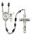 Saint Christopher and Wrestling Rosary with Black Onyx Beads