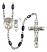 Saint Christopher and Dance Rosary with Black Onyx Beads