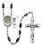 Saint Christopher and Choir Rosary with Black Onyx Beads