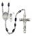 Saint Christopher and Lacrosse Rosary with Black Onyx Beads