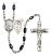 Saint Sebastian and Soccer Rosary with Black Onyx Beads