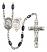 Saint Sebastian and Hockey Rosary with Black Onyx Beads