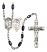 Saint Sebastian and Golf Rosary with Black Onyx Beads