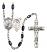 Saint Sebastian and Softball Rosary with Black Onyx Beads