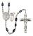 Saint Sebastian and Dance Rosary with Black Onyx Beads