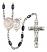 Saint Sebastian and Gymnastics Rosary with Black Onyx Beads