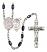 Saint Sebastian and Choir Rosary with Black Onyx Beads