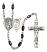 Saint Sebastian and Karate Rosary with Black Onyx Beads