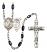 Saint Sebastian and Lacrosse Rosary with Black Onyx Beads