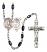 Saint Sebastian and Women's Soccer Rosary with Black Onyx Beads