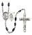 Guardian Angel and Soccer Rosary with Black Onyx Beads