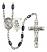 Guardian Angel and Hockey Rosary with Black Onyx Beads