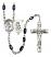 Guardian Angel and Tennis Rosary with Black Onyx Beads